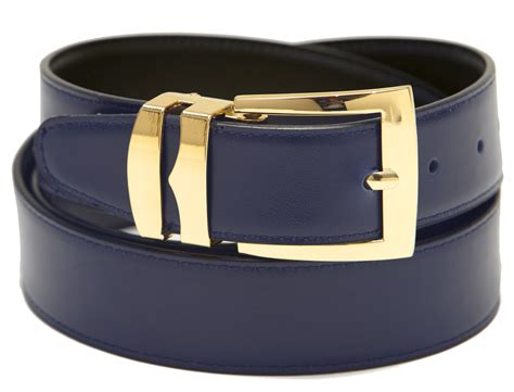 Men's Belt Reversible Wide Bonded Leather Gold-Tone Buckle Over 20 ...