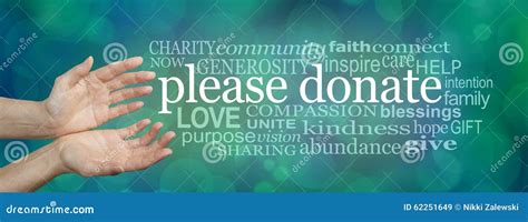 Please Donate Fund Raising Word Cloud Banner Stock Image - Image of ...