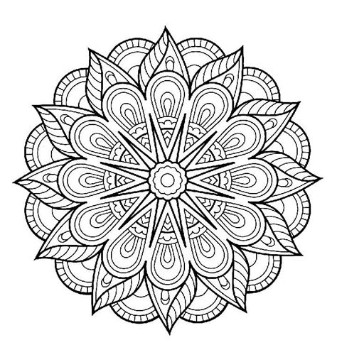 Flor para colorear Adult Coloring Mandalas, Printable Adult Coloring ...