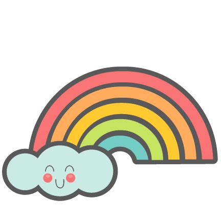 Cute Rainbow SVG cut files for scrapbooking silhouette cut files svgs ...