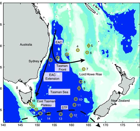 Tasman Sea Australia Map