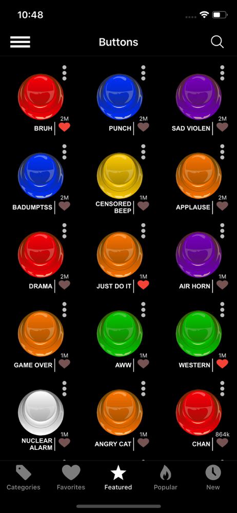 Soundboard Buttons Online : Button sounds button clips button sound ...