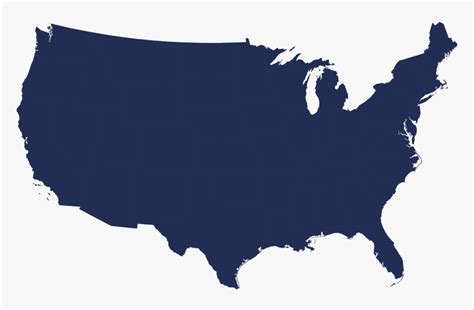 United States Map Blue