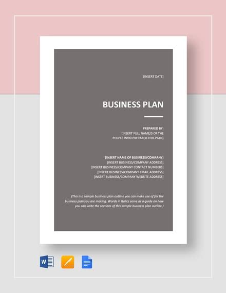 The Format Of A Business Plan / Outline Format Business Plan Hisrich ...