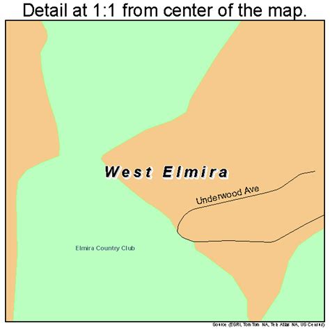 West Elmira New York Street Map 3679785