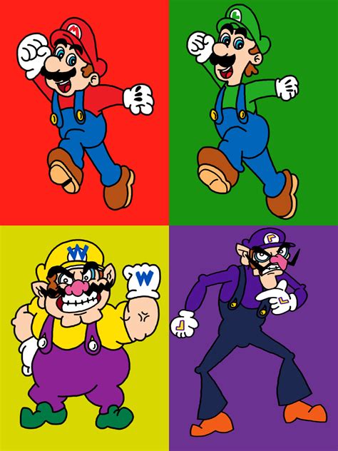 Wario And Waluigi Vs Mario And Luigi