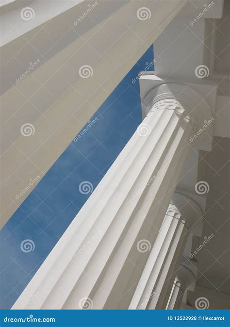 Columns of the Portico of the Museum Stock Photo - Image of style ...