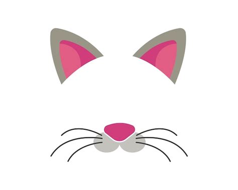 Premium Vector | Cat face elements set vector illustration animal ...