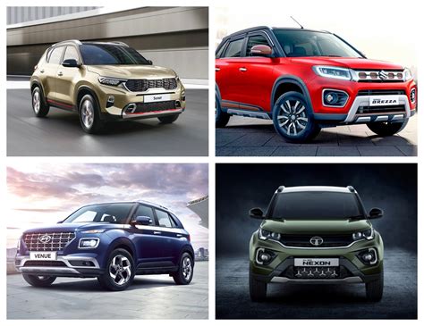 2021 Kia Sonet vs Hyundai Venue vs Vitara Brezza vs Tata Nexon: Price ...