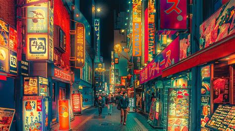 ITAP of a Neon Lit Street in Tokyo Japan Photography Series, World ...