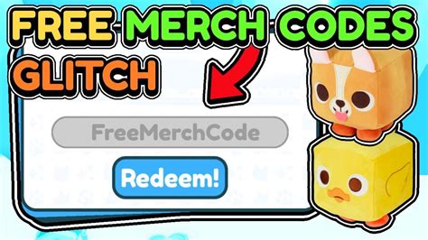 😱*INSANE MERCH CODES GLITCH*🔥THIS IS HOW TO GET FREE MERCH CODES IN Pet ...