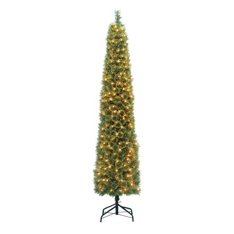 7' Pre-Lit Slim Cashmere Christmas Tree with 300 Clear Lights (C20 ...