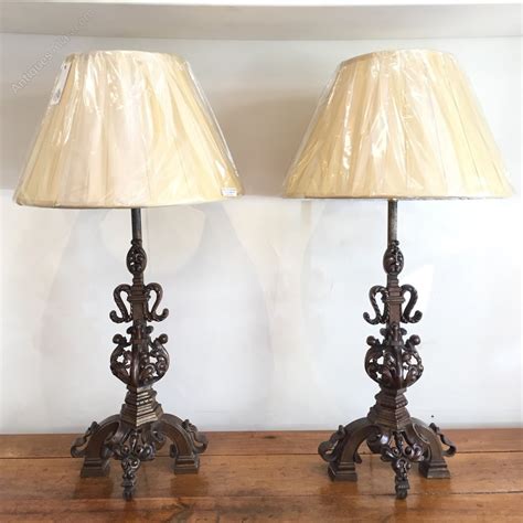 Antiques Atlas - Pair Of Wrought Iron Table Lamps