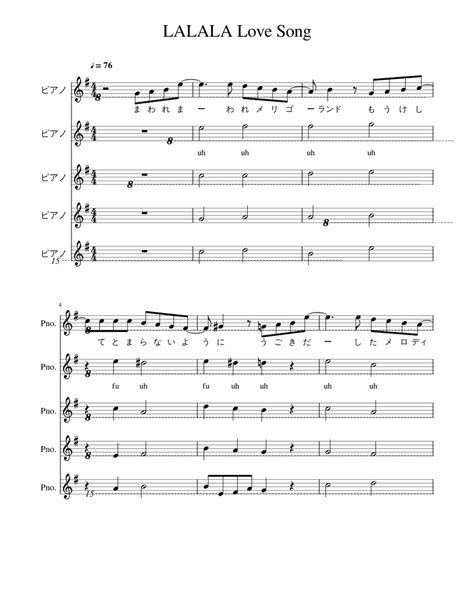 LALALA Love Song Sheet music | Musescore.com