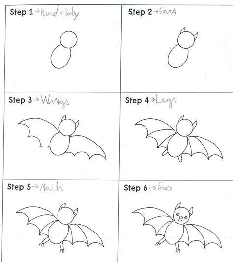 Let's go!: How to draw a bat | Lasten ... | Halloween drawings, Drawing ...