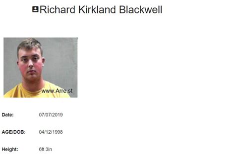 NRJ Mugshot: Richard Kirkland Blackwell Arrested, Charges