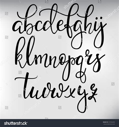 Handwritten Brush Style Modern Calligraphy Cursive Stock Vector ...