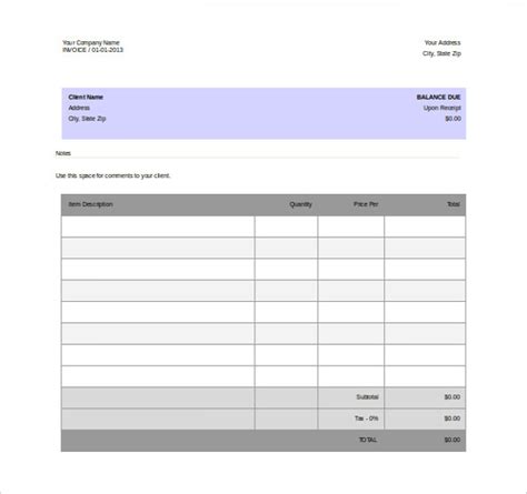 Ms word invoice templates free download - horwiki