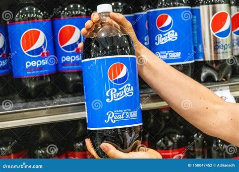 Bottle Of Pepsi Drink Isolated On Gradient Background. Editorial Image ...