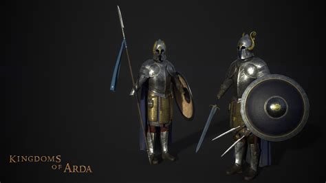 ArtStation - Kingdoms of Arda - Lebennin Elite Swordsman and Spearman ...