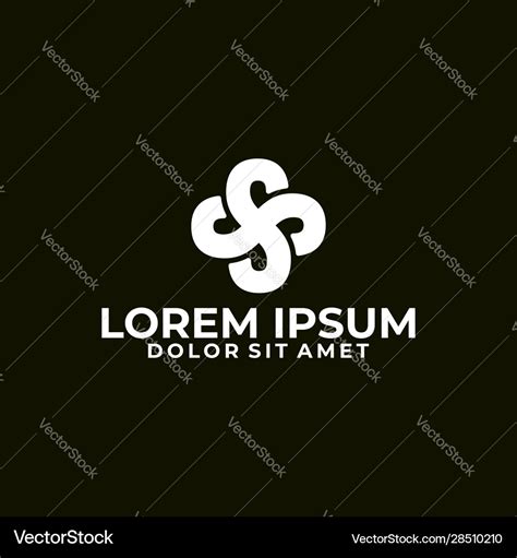 Initial letter double s logo template Royalty Free Vector