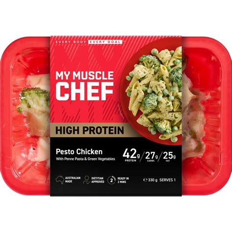 My Muscle Chef Pesto Chicken Pasta Chilled Meal 330g | Woolworths