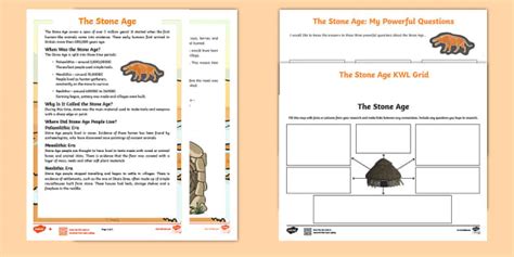 KS2 The Stone Age Research Activity Pack (teacher made)