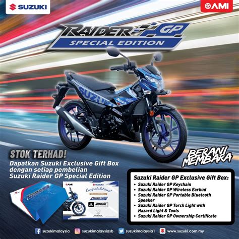 Suzuki Raider R150 Fi GP Special Edition 2023 diperkenalkan di pasaran ...