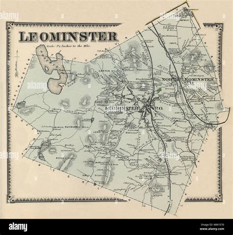 Leominster massachusetts map hi-res stock photography and images - Alamy