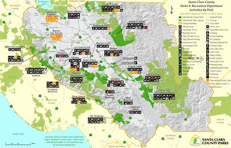 Santa Clara County parks map - Ontheworldmap.com