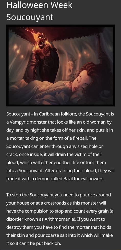 Halloween Week Soucouyant Soucouyant - In Caribbean folklore, the ...