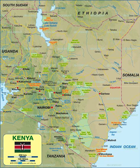 Map of Kenya (Country) | Welt-Atlas.de