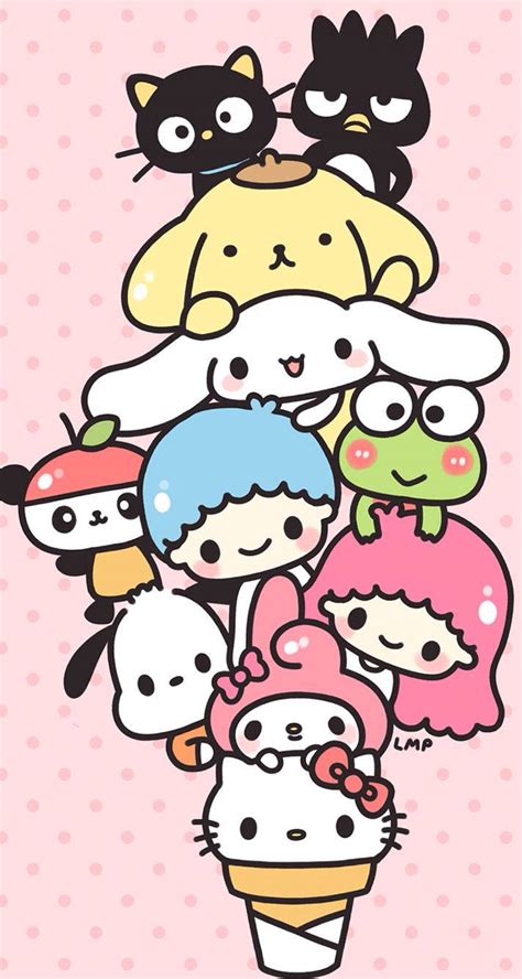 Download Sanrio Characters In A Cone Wallpaper | Wallpapers.com