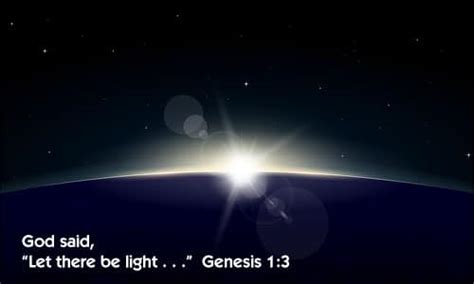 What is the light in Genesis 1 verses 3-5? | NeverThirsty