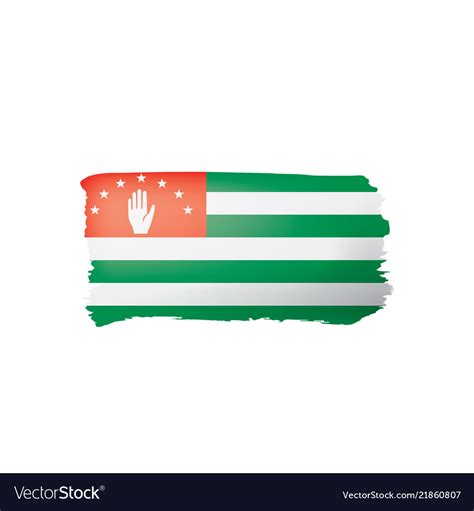 Abkhazia flag on a white Royalty Free Vector Image