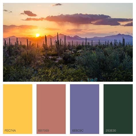 Desert Sunset Color Palette Photo Print Wall Art - Etsy