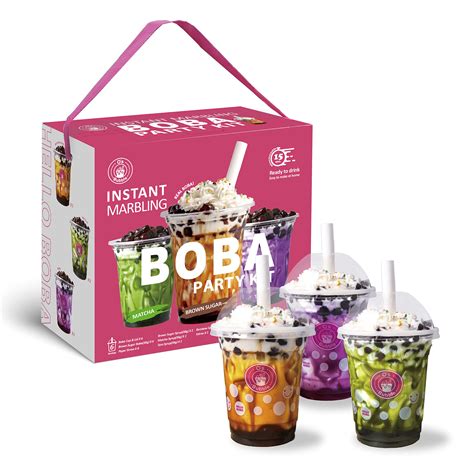 Buy O's Bubble Tea Kit - Boba Tea Kit - Instant Marbling Boba Tea Party ...