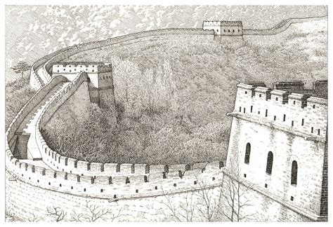 Great Wall of China Sketch - Drawing Skill