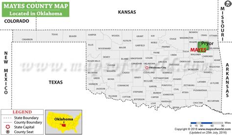 Mayes County Map, Oklahoma