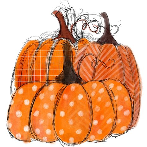 Fall Pumpkin Clip Art Rustic Pumpkins Pumkpin Clipart | Etsy