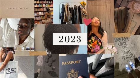 2023 Vision Board Collage Black Girl Desktop Wallpaper - Etsy