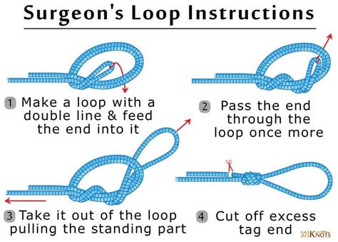 How to Do a Double Surgeon’s Loop: Surgeon's Knot Loop Instructions ...