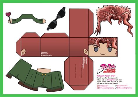 Jojo’s Bizarre Adventure Kakyoin Paper Craft | Jojo anime, Jojo's ...