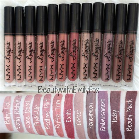 Beautywithemilyfox: NYX Lingerie Liquid Lipsticks + Lip Swatches