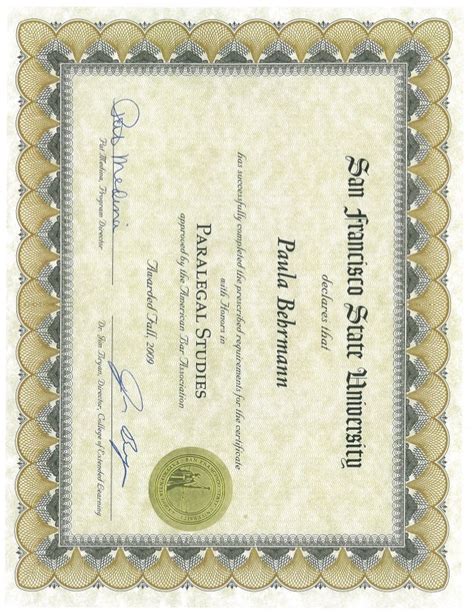 Paralegal Certificate SFSU