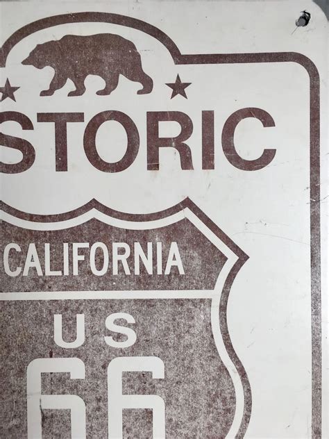 Vintage Route 66 Historic Sign at 1stDibs | vintage route 66 sign ...