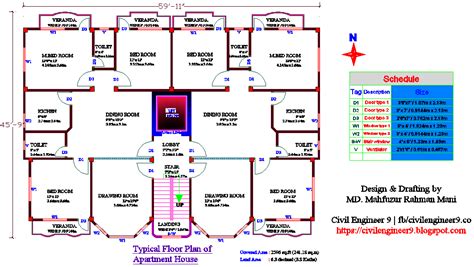 AutoCAD 2d Floor Plan for House Free Download