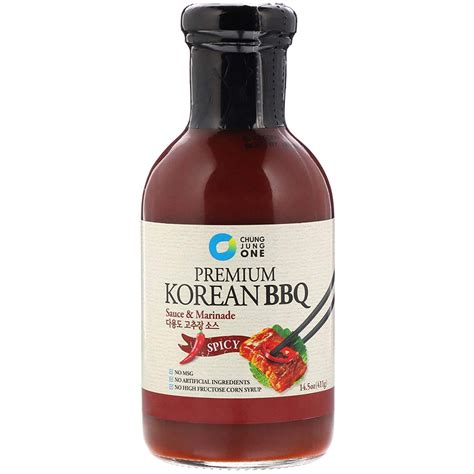 Chung Jung One Premium Korean BBQ Sauce and Marinade, Spicy, 14.5 oz, 2 ...