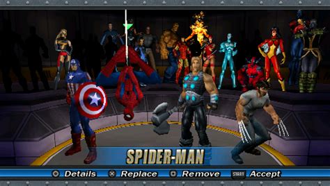 Screenshot of Marvel Ultimate Alliance (PSP, 2006) - MobyGames