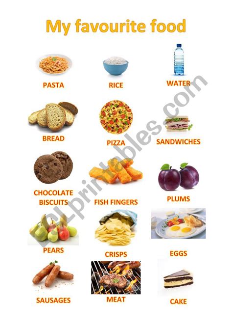 My Favourite Food - ESL worksheet by antonellaferrante82@gmail.com